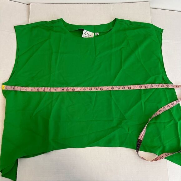 New Linea by Louis Dell'Olio Caftan and Tank Set in Grass Green | Size 2X - Picture 12 of 14